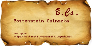 Bottenstein Csinszka névjegykártya