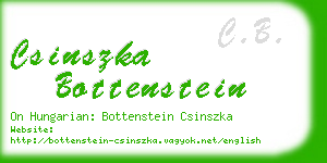 csinszka bottenstein business card